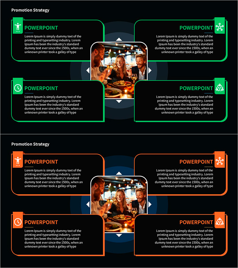 프로모션 전략을 효과적으로 전달하는 슬라이드 템플릿