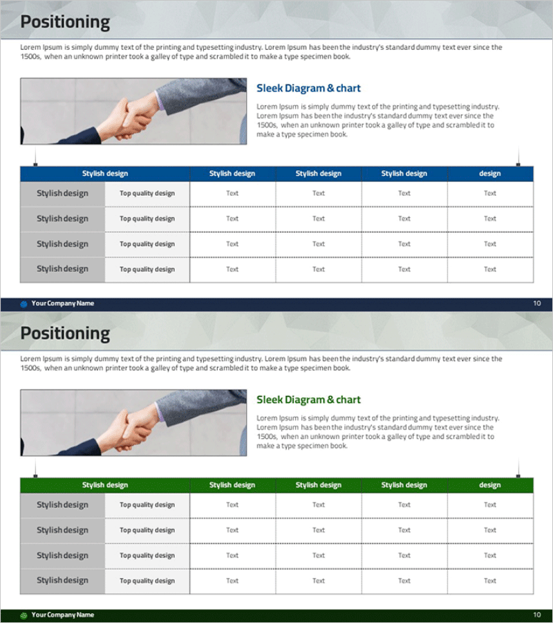 자사 포지셔닝 분석 테이블 – 마케팅 전략을 시각화하다