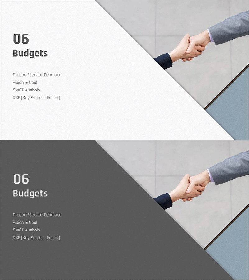 사선 패턴 마케팅 계획 템플릿 간지