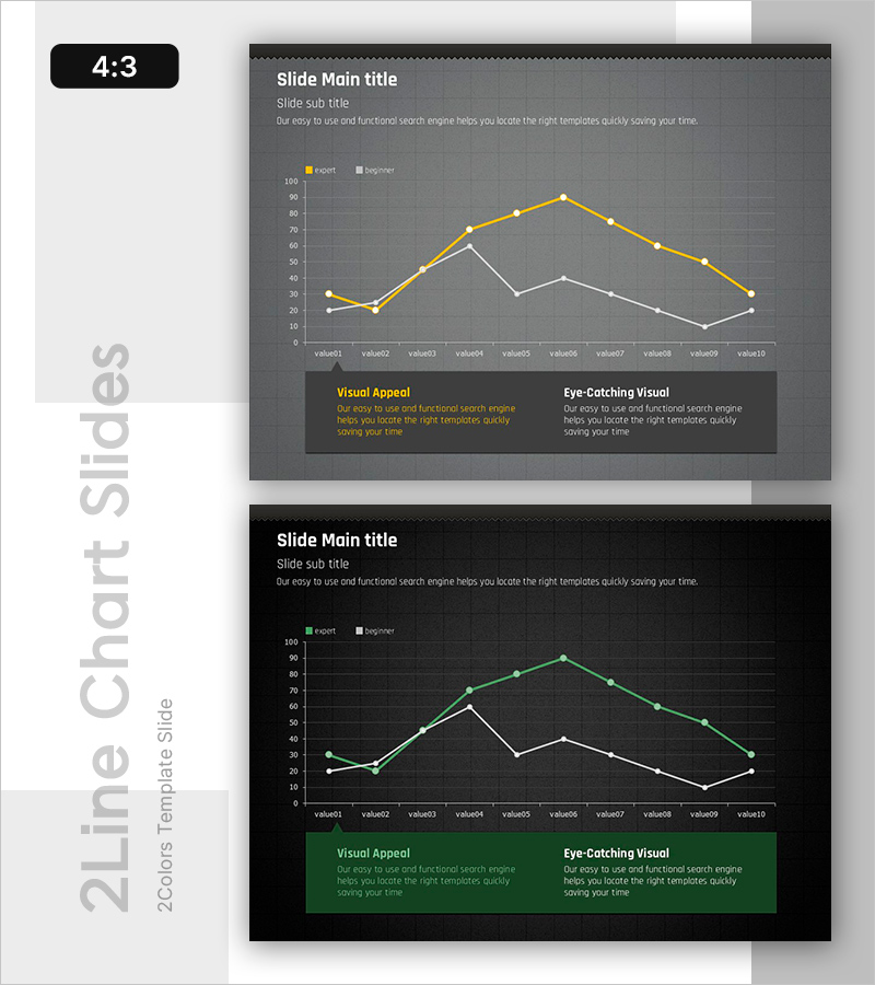 라인 그래프로 경향 분석하기 – 전문가와 초보자를 위한 슬라이드
