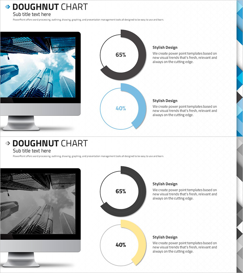디지털 마케팅 전략을 위한 도넛 차트 템플릿