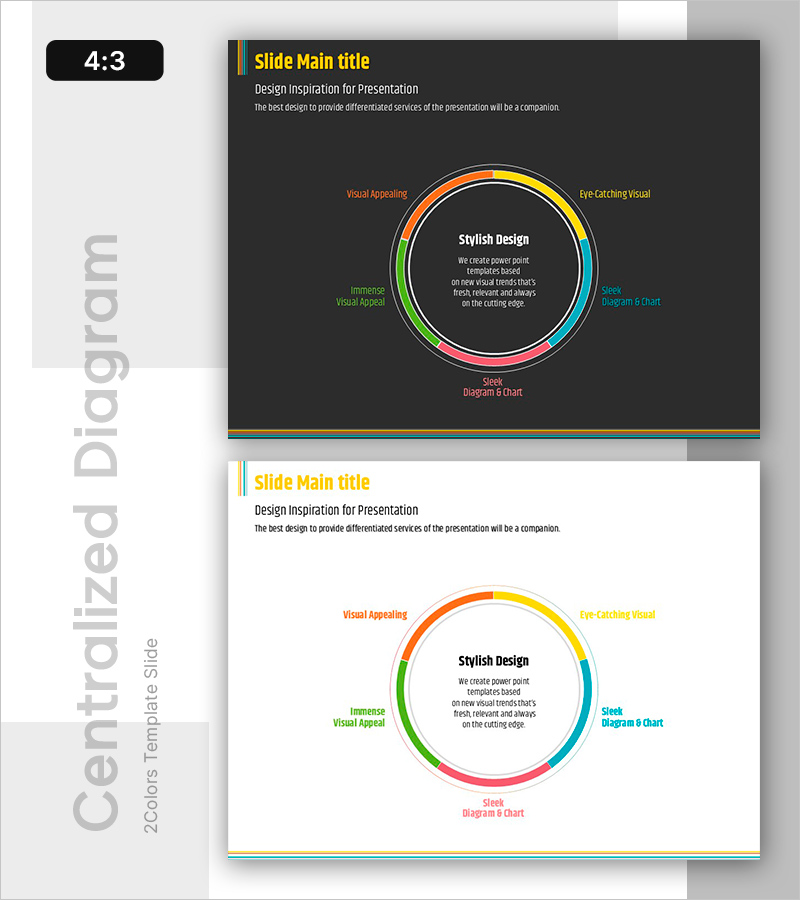 컬러풀한 원형의 영역 다이어그램 – 생동감 있는 비주얼