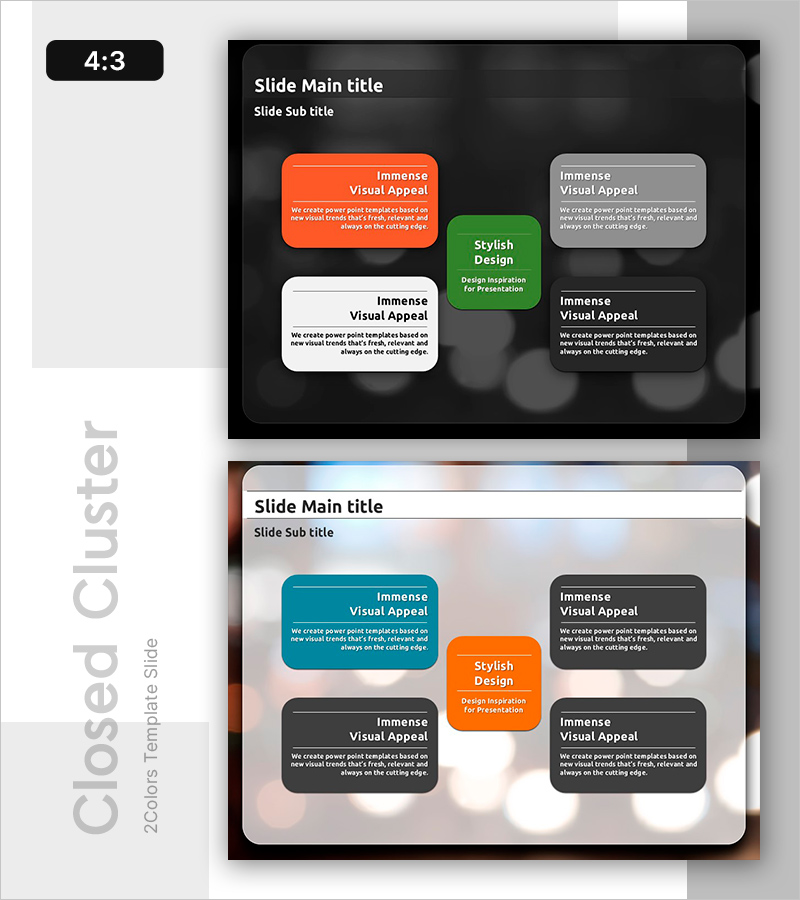 라운딩 박스 확산 다이어그램 – 사업 비전과 전략