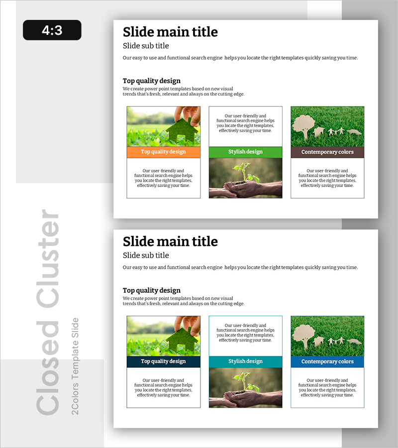 환경 보호 노력의 클러스터 다이어그램 슬라이드