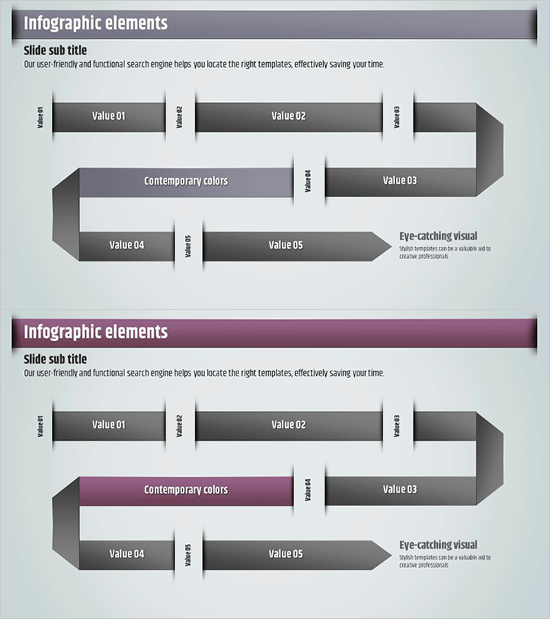 아이디어 도출을 위한 흐름 다이어그램 슬라이드