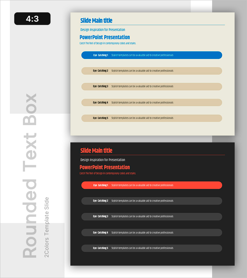 라운딩 박스형 항목 슬라이드 - 사업관리 및 계획 표현