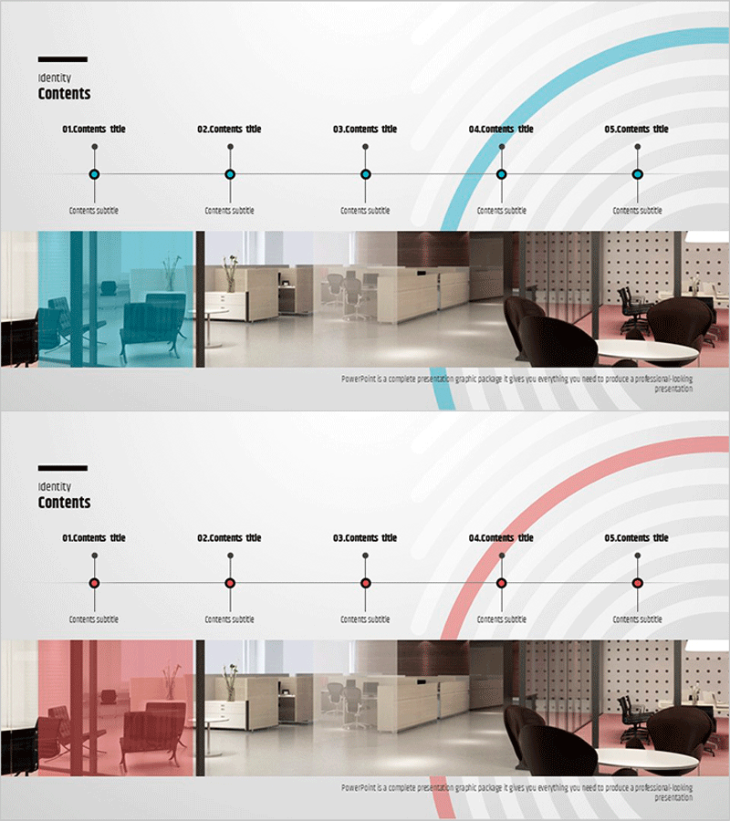 아이덴티티 프레젠테이션 템플릿 – 목차 디자인
