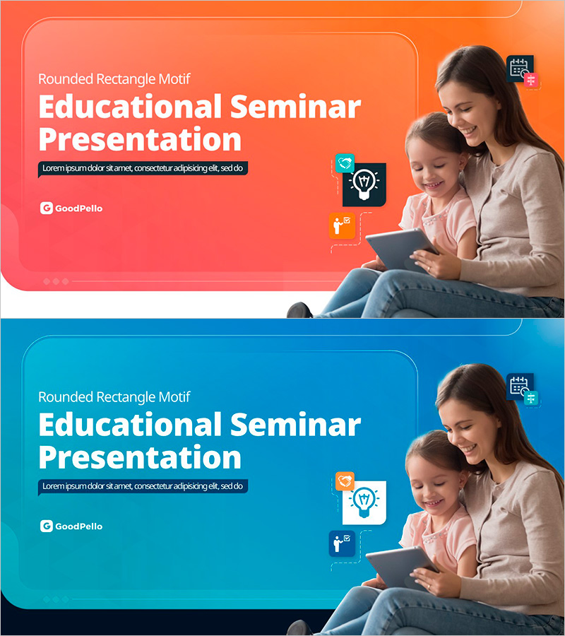 교육 세미나를 위한 라운딩 부모교육 템플릿 표지