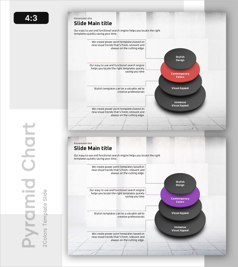 중첩된 원들의 피라미드 구조 – 사업 비전과 전략