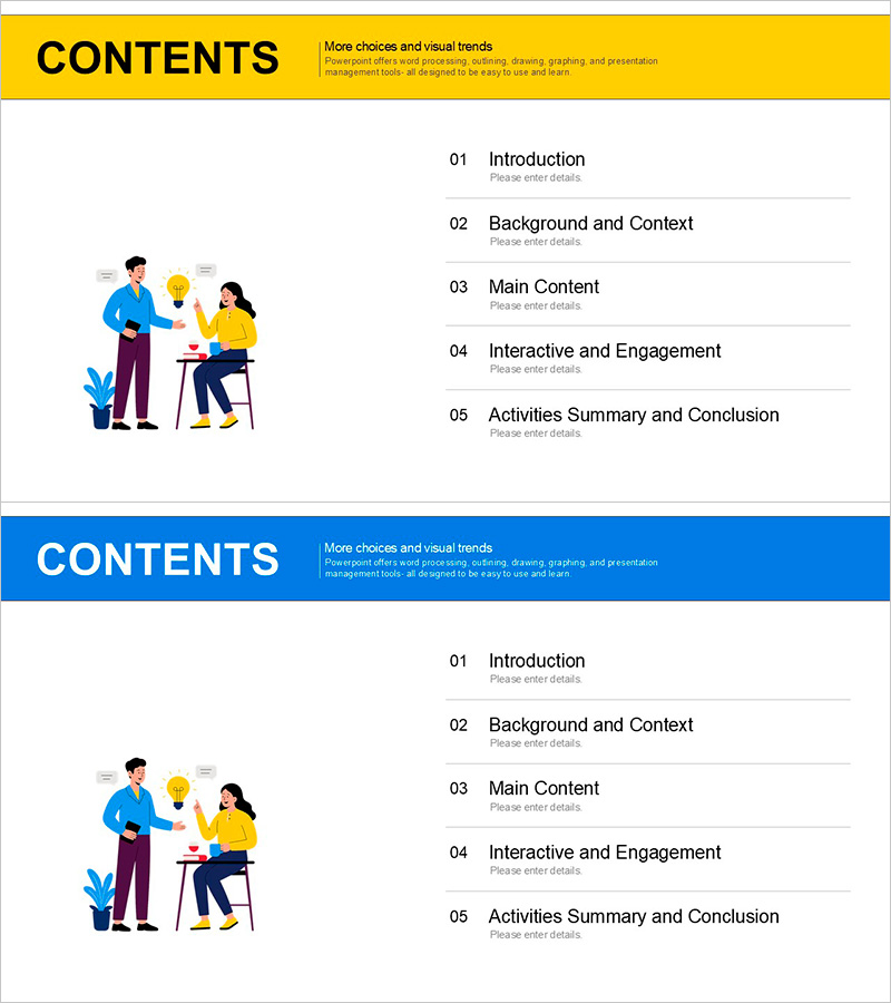목차 슬라이드 – 개요와 흐름