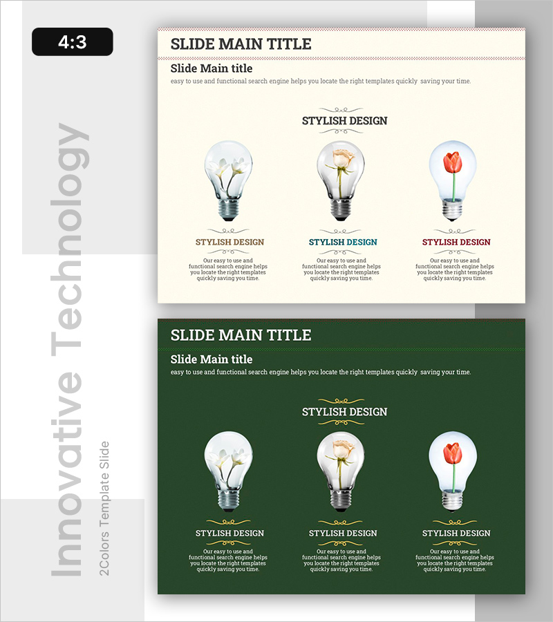 세 가지 아이디어로 생명을 밝히는 프레젠테이션 템플릿
