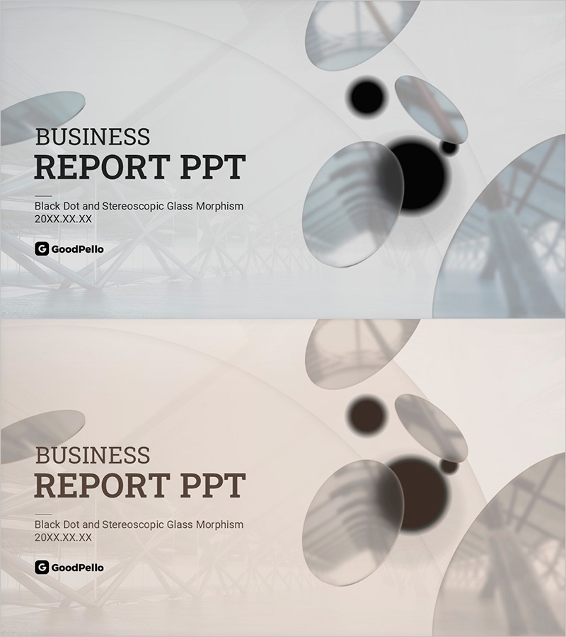 모노톤 그래픽 디자인 사업보고서 표지 – 심플함과 우아함