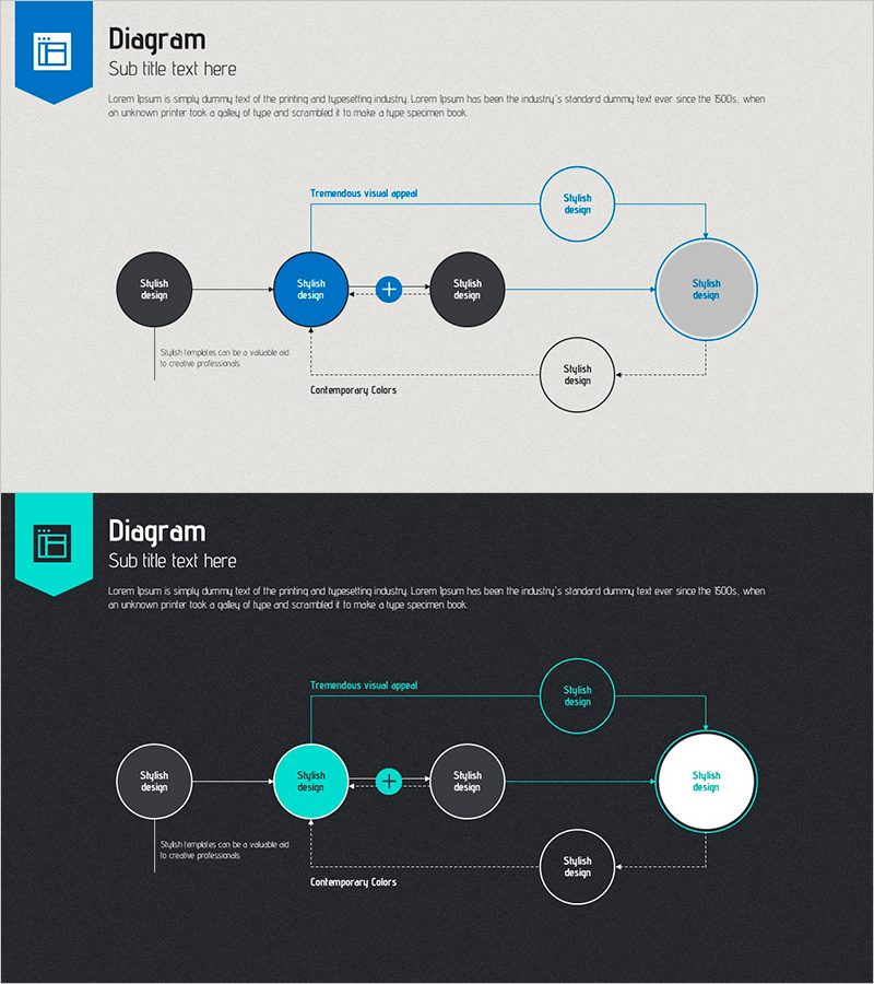 온라인 프레젠테이션 템플릿 다이어그램8