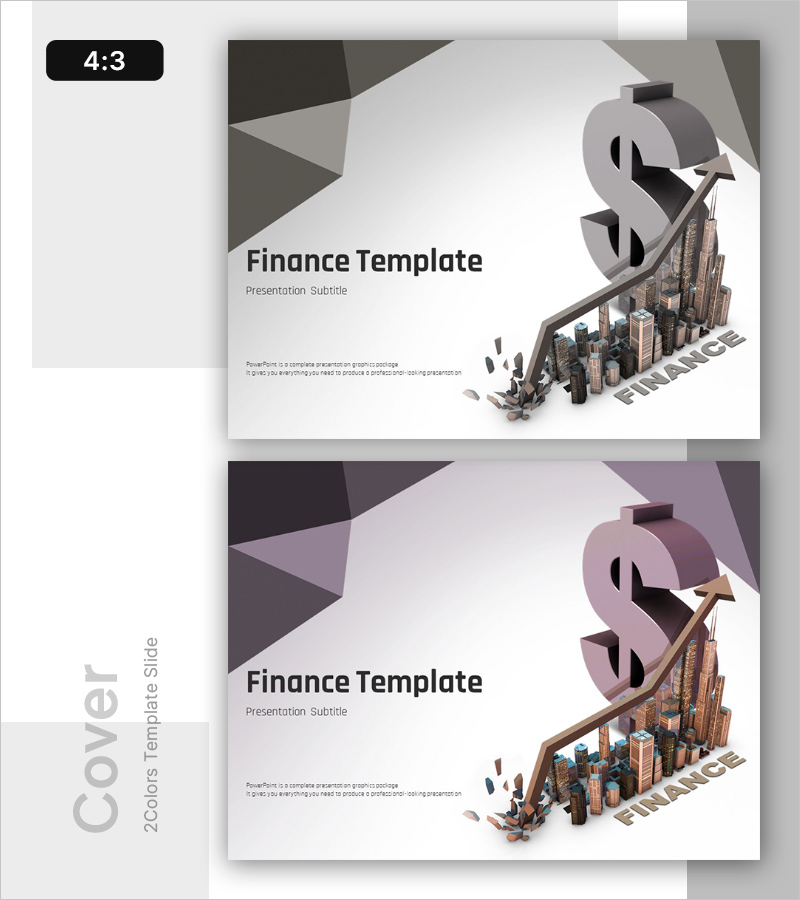 금융 비즈니스 템플릿 표지 – 전문적이고 세련된 디자인