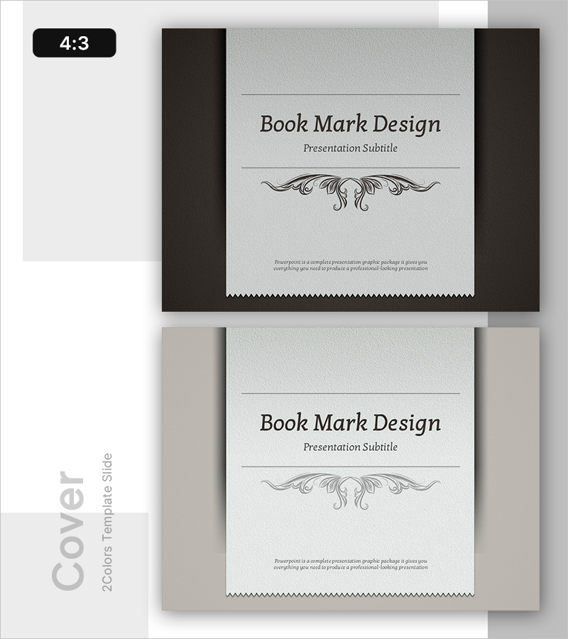 북마크 디자인 PPT 표지 – 세련된 첫인상