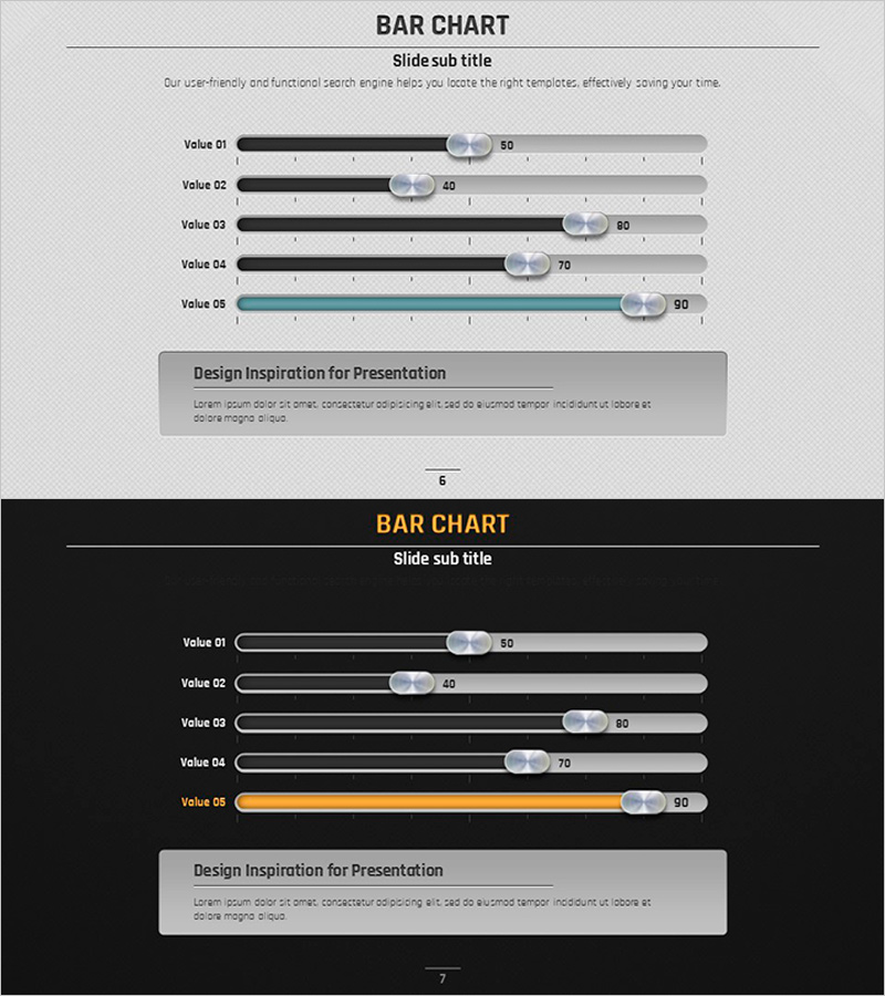 볼륨 템플릿 가로막대그래프 – 시장현황 및 경쟁 우위