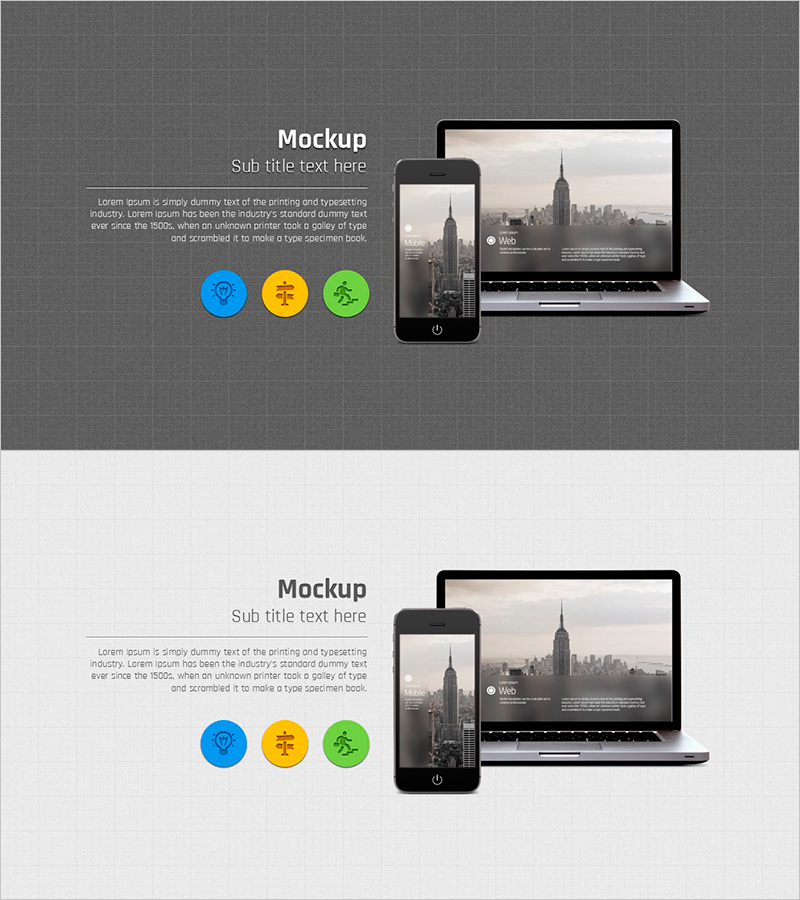 모눈종이 템플릿 목업으로 창의적인 프레젠테이션 제작