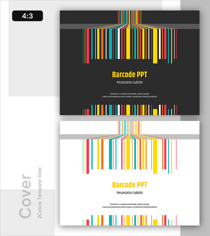 바코드 PPT 표지 – 독창적인 프레젠테이션 시작