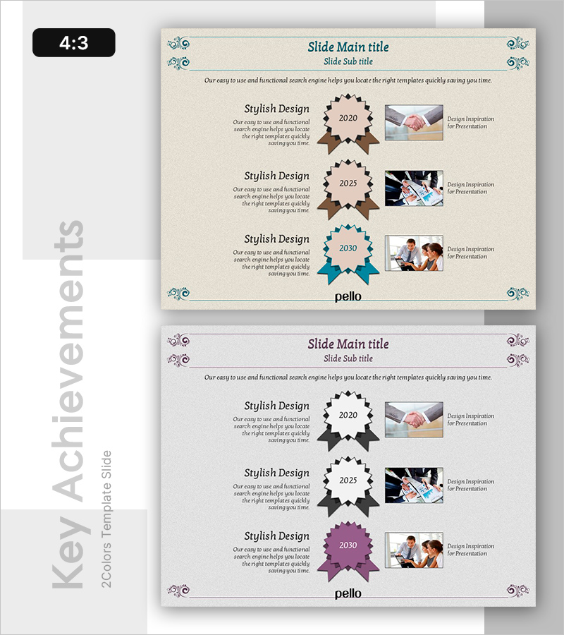 클래식 템플릿 히스토리 – 회사 연혁 및 주요 성과