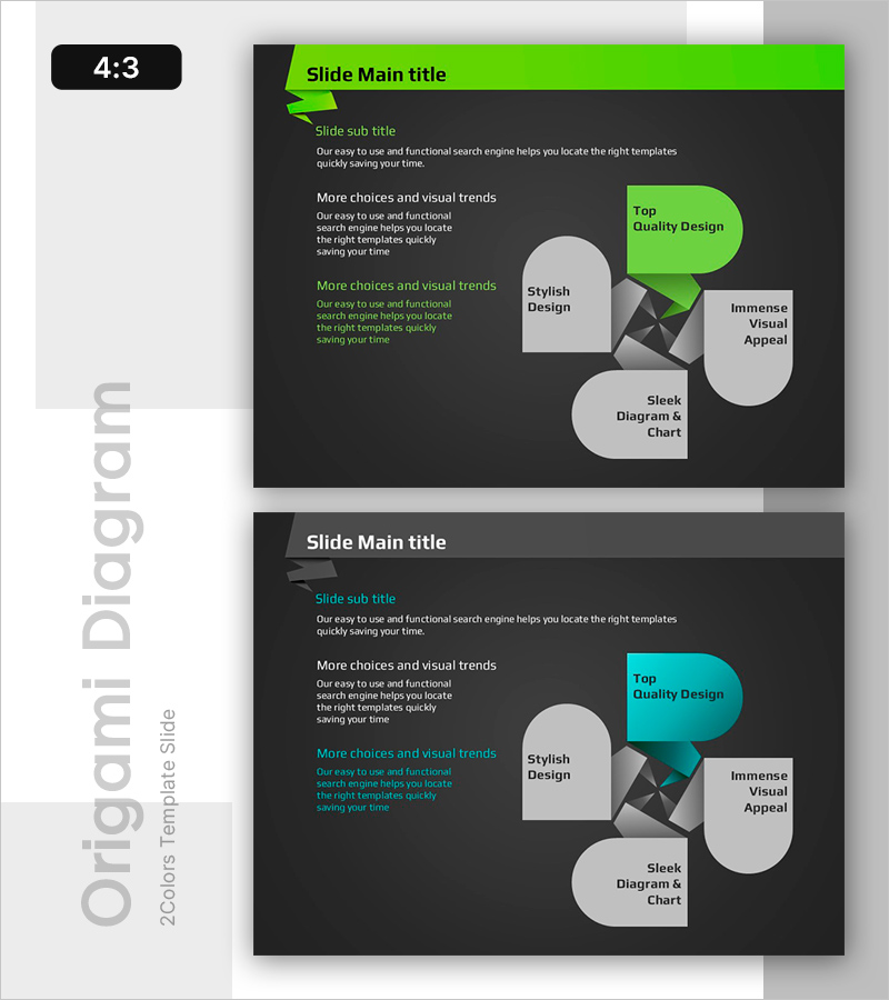스타일리시한 다이어그램 슬라이드 – 고품질 디자인