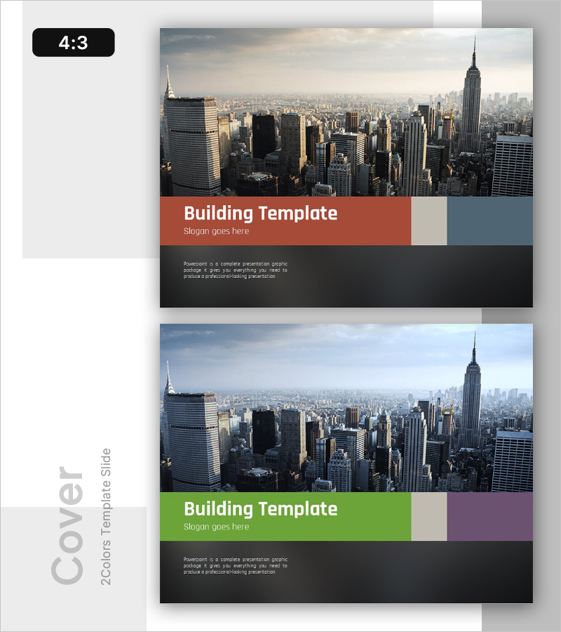 도시 빌딩 배경 비즈니스 템플릿 표지