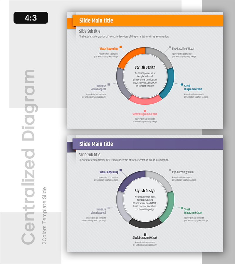 세련된 디자인의 시각적 매력을 강조한 프레젠테이션 템플릿