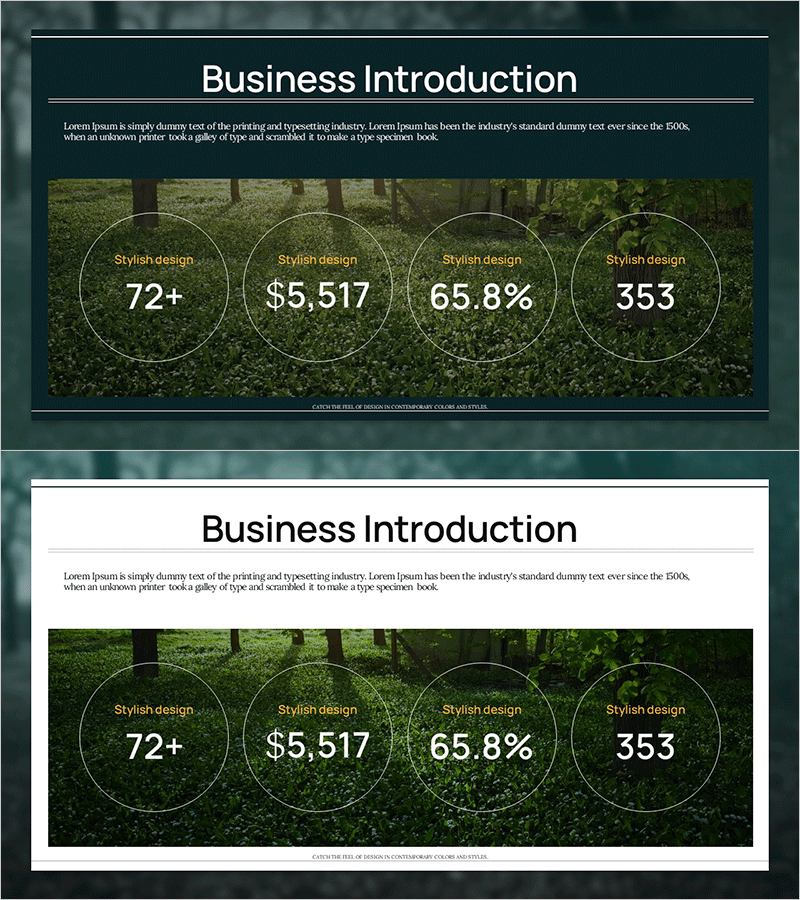 자연 테마 사업 소개 슬라이드 – 클러스터 다이어그램 활용