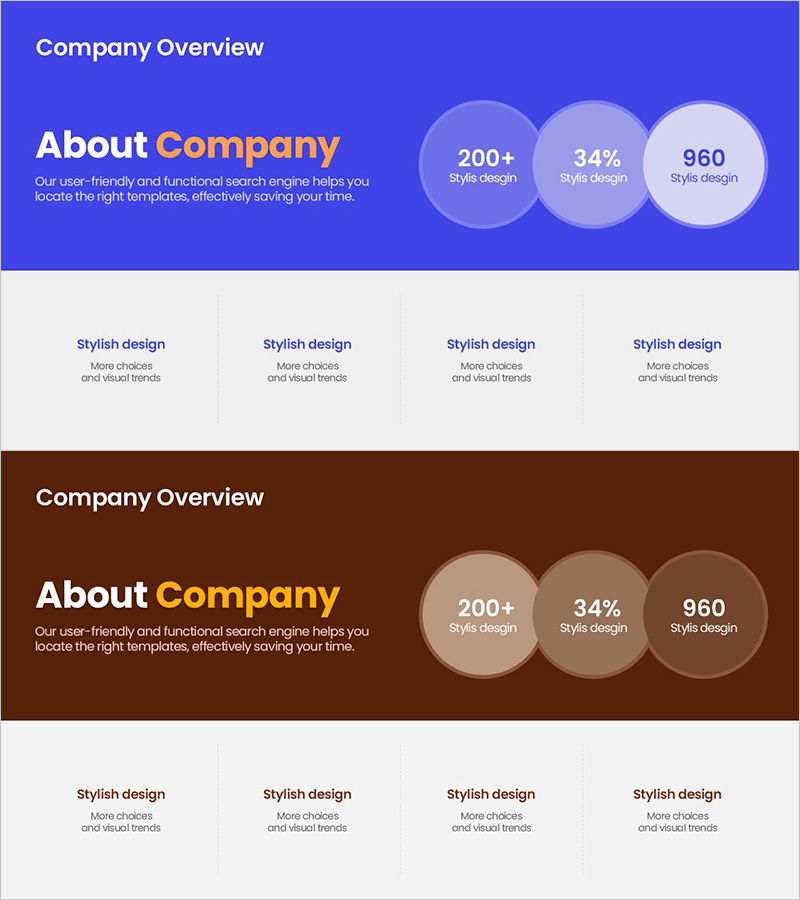 회사 개요 페이지 – 프로페셔널한 소개