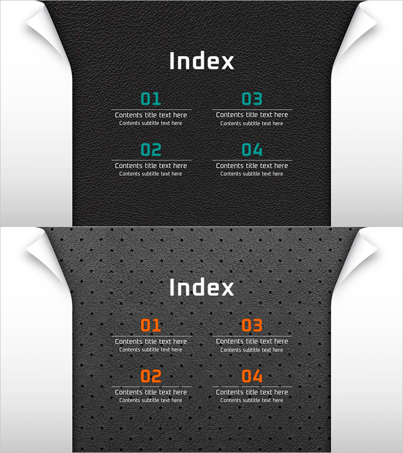 퀄리티 파워포인트 와이드 템플릿 목차