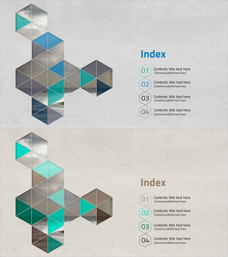 트라이앵글 패턴 템플릿으로 만드는 목차 – 명확한 구성