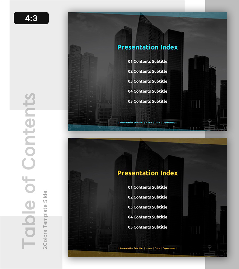 비즈니스 방향 PPT 목차 – 명확한 내용 구조