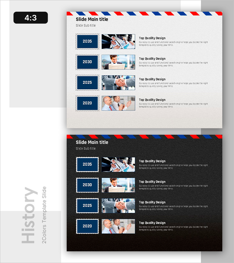 편지봉투 템플릿 연혁 – 회사가 걸어온 길