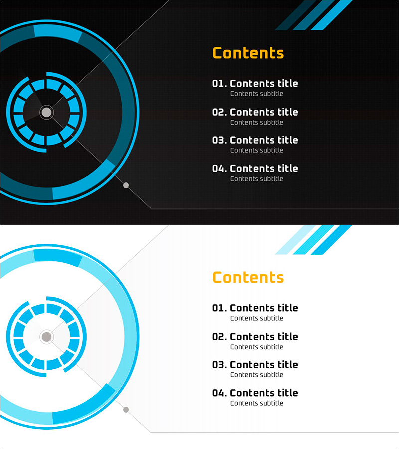 기하학 무늬 와이드 피피티 목차 – 명확한 구조