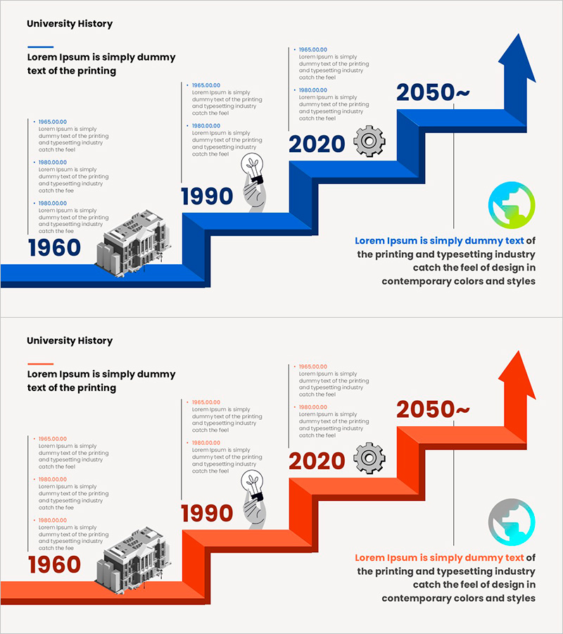 대학의 발자취와 성장 스토리 – 발전의 여정을 담은 인포그래픽