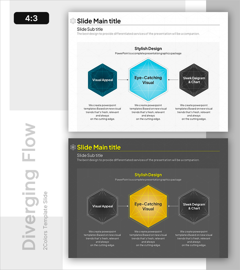 화학 구조 분석 슬라이드 – 시각적 매력을 강조한 다이어그램