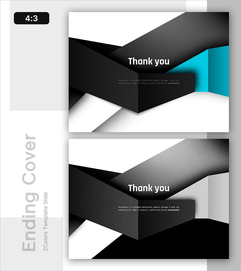 독특한 접힌 모양의 엔딩 표지 – 감사의 메시지를 담다