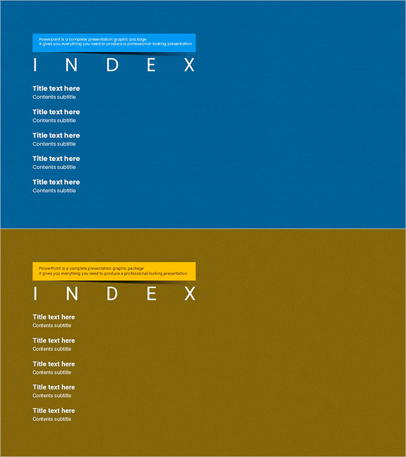 모던 터치 와이드 목차 슬라이드 템플릿