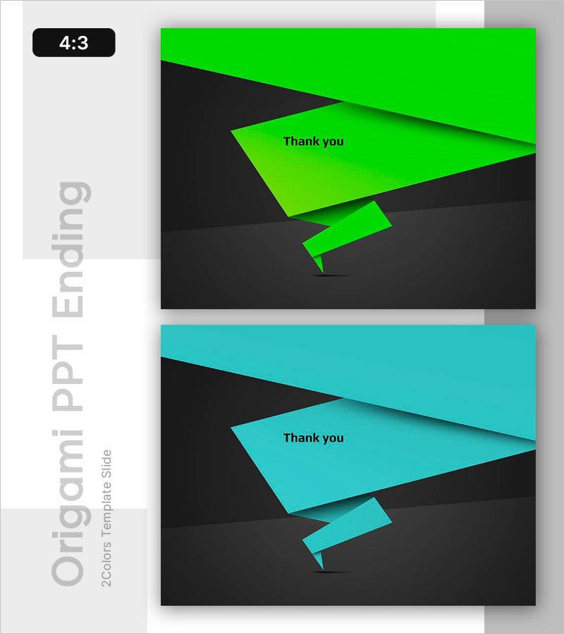 종료를 위한 엔딩 슬라이드 – 감사의 메시지