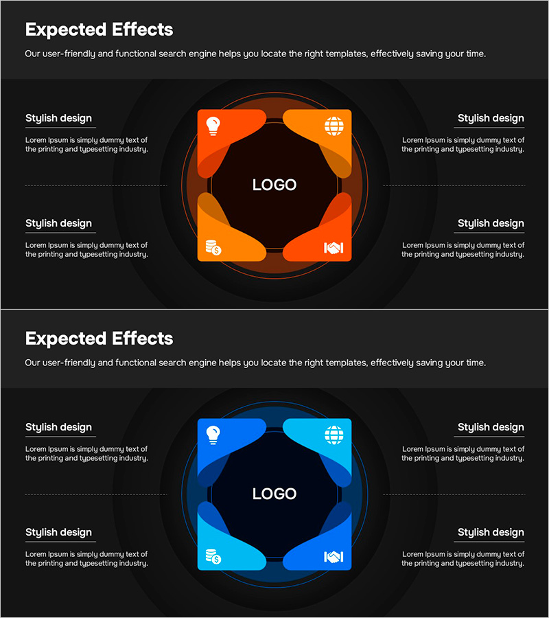 전략과 기대효과 다이어그램 – 사업 추진 전략을 시각화한 인포그래픽