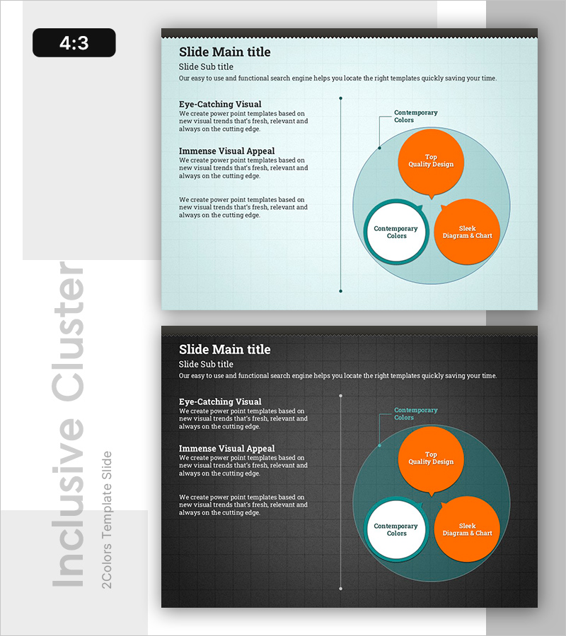 오렌지&그린 내포 다이어그램 – 제품 특성을 돋보이게