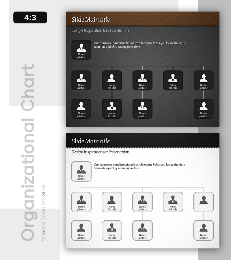 가죽 PPT 조직도 – 기업 구조를 시각화하다