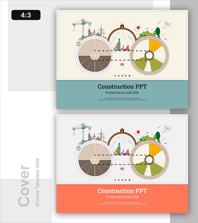 시공 계획 일러스트 PPT 표지