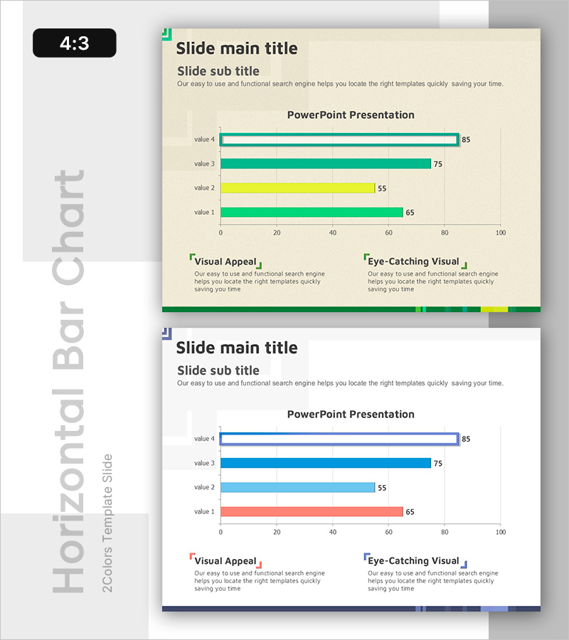 제품 성과 분석을 위한 가로 막대 그래프