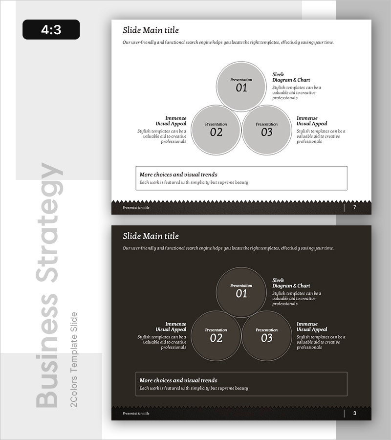 북마크 템플릿 전략 다이어그램 – 사업 비전과 운영 계획