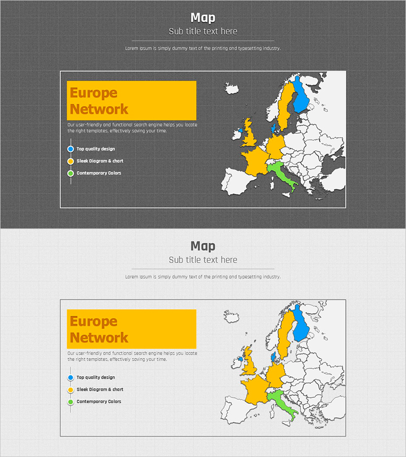모눈종이 템플릿 지도1 – 유럽 네트워크 시각화