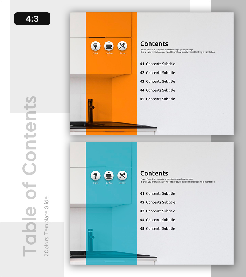 부엌 관리 템플릿 목차 – Kitchen & Ingredients Template