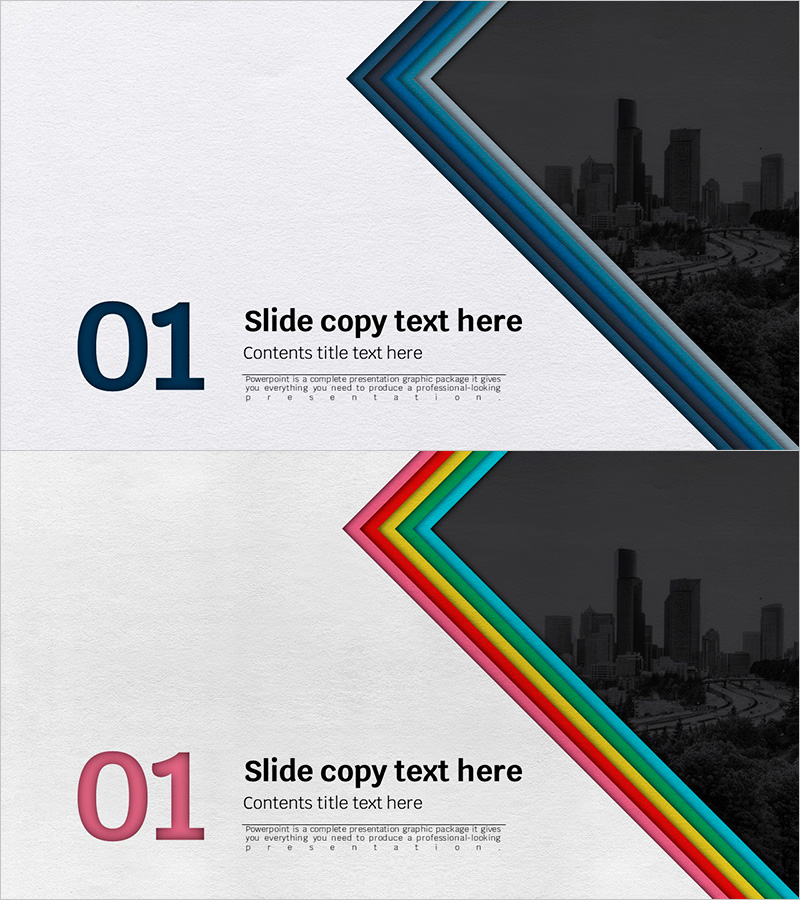 레인보우 템플릿 간지 – 전문적이고 다채로운 슬라이드