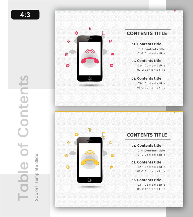 모바일 전화 앱 소개 템플릿 목차 – 실용적이고 직관적인 구성