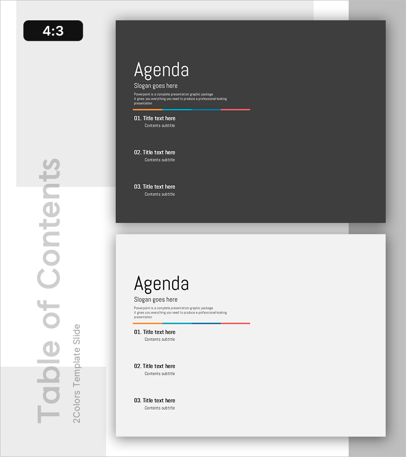 심플한 목차 슬라이드 – 효율적 정보 전달