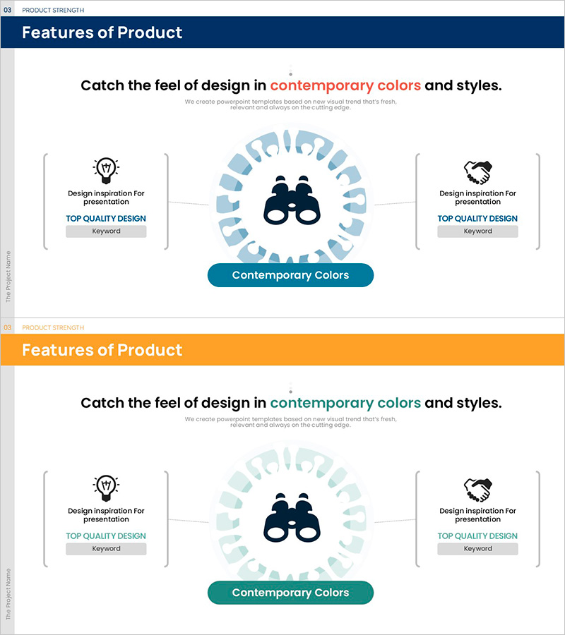 다양한 구조를 갖춘 비즈니스 프레젠테이션 템플릿